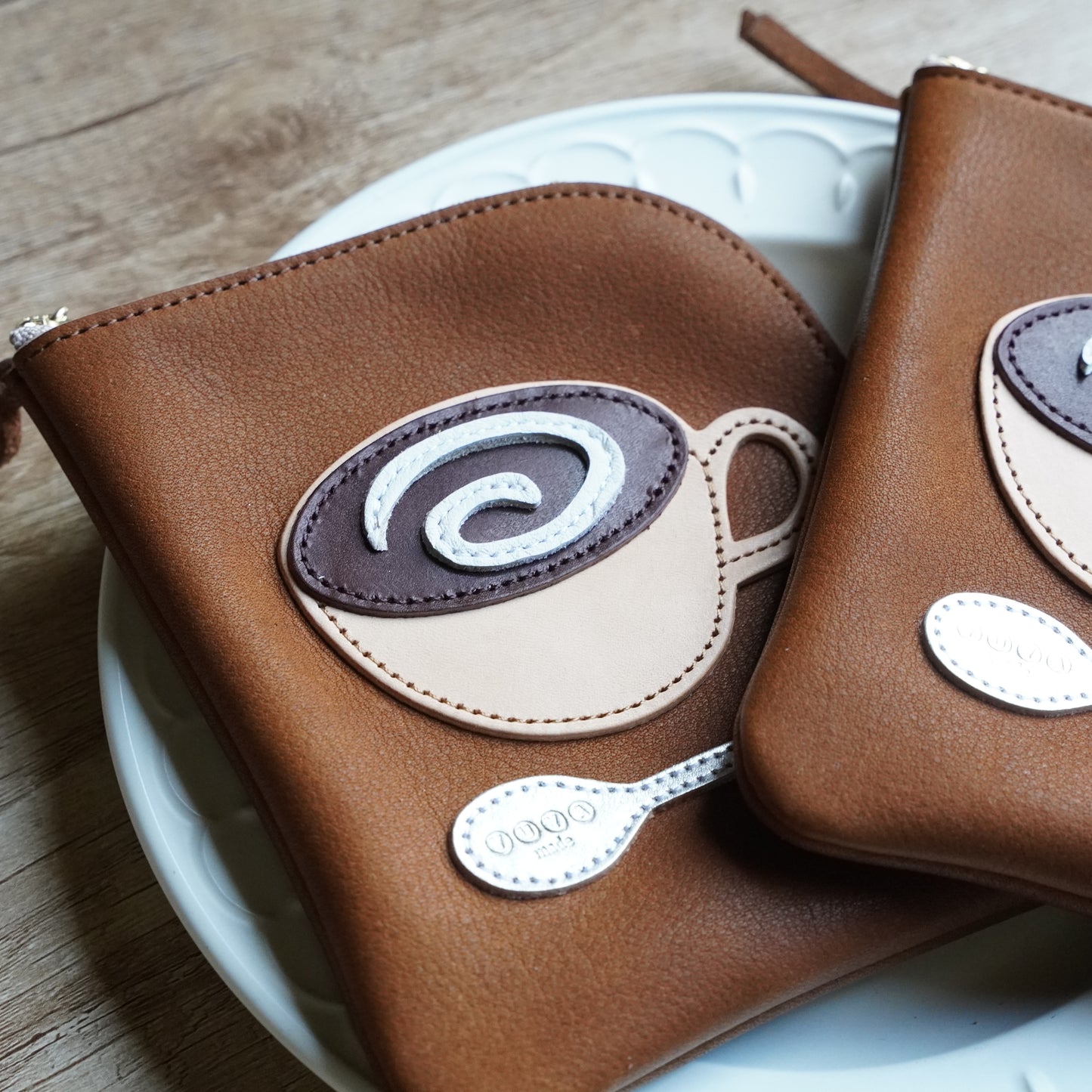 Coffee & Spoon L-Shaped Pouch