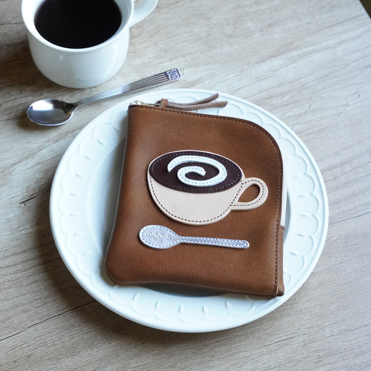 Coffee & Spoon L-Shaped Pouch
